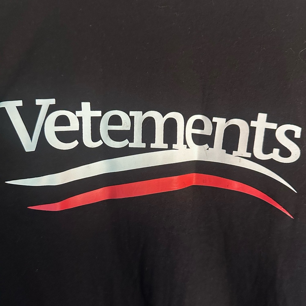Vetements by Drill Black Crewneck T-Shirt NWT Unisex S - Picture 2 of 4